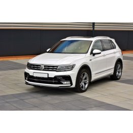 Накладка сплиттер на передний бампер на Volkswagen Tiguan II R-Line